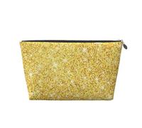 Trama glitter oro, Borsa da toilette Borsa per trucco Borsa per cosmetici Borsa da toilette da viaggio portatile
