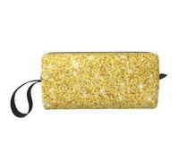 Trama glitter oro, Borsa per il trucco Borsa per cosmetici Borsa da toilette da viaggio portatile Borsa per trucco Organizer