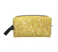Trama glitter oro, Borsa per il trucco Borsa per cosmetici Borsa da viaggio portatile da viaggio Borsa per trucco Organizer