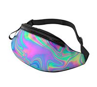 Trama olografica marmorizzata iridescente Borsa a tracolla Corridore Piccolo Corsa Sport Sottile Alla moda Per Jogging Escursionismo Donna