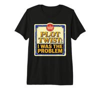 Trama Sarcastic Twist I Was The Problem Funny Book Cover Meme Maglietta Premium