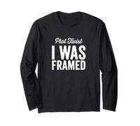 Trama Twist I Was Framed It Wasn't Me Funny Saying Maglia a Manica