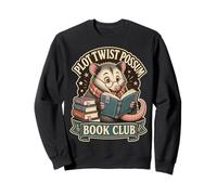 Trama Twist Possum Book Club Reader Graphic Reading Stack Felpa