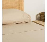 TRAMAS+ Completo Lenzuola Singolo 90x200, 100% cotone, Biancheria da Letto, Lenzuola e 1 federa da letto, Certificata STANDARD 100 by OEKO-TEX - Topo