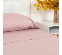 TRAMAS+ Completo Lenzuola Singolo 90x200, 100% cotone, Biancheria da Letto, Lenzuola e 1 federa da letto, Certificata STANDARD 100 by OEKO-TEX - Malva