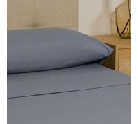 TRAMAS+ Completo Lenzuola Singolo 90x200, 100% cotone, Biancheria da Letto, Lenzuola e 1 federa da letto, Certificata STANDARD 100 by OEKO-TEX - Blu Indaco