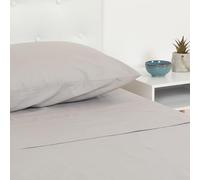 TRAMAS+ Completo Lenzuola Singolo 90x200, 100% cotone, Biancheria da Letto, Lenzuola e 1 federa da letto, Certificata STANDARD 100 by OEKO-TEX - Grigio