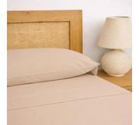 TRAMAS+ Lenzuola Singolo Cotone 100% 90x200 cm, Completo con Lenzuolo Sotto con Angoli, Lenzuolo Sopra e 1 Federa, Certificato STANDARD 100 OEKO-TEX - Topo