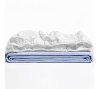 TRAMAS+ Lenzuolo con Angoli Regolabile 100% Cotone, 90 x 200 cm, Singolo - Bianco