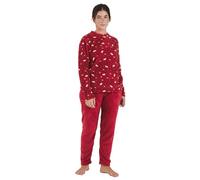 TRAMAS+ Pigiama Invernale da Donna in Corallo, Set di Maglietta e Pantaloni a Maniche Lunghe Con Cintura Regolabile, Caldo - S, Cody