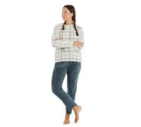 TRAMAS+ Pigiama Invernale da Donna, Set di T-Shirt a Maniche Lunghe e Pantaloni Lunghi Con Vita Calda Regolabile, Corallo - M, Dua Azul