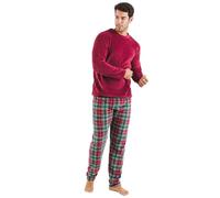 TRAMAS+ Pigiama Invernale da Uomo, Pigiama Coraline con Maniche Lunghe in Pile e Pantaloni Lunghi, Set Pigiama Confortevole e Caldo - Pigiama Invernale da Uomo- XXL, Aros