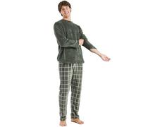 TRAMAS+ Pigiama Invernale da Uomo, Pigiama Coraline con Maniche Lunghe in Pile e Pantaloni Lunghi, Set Pigiama Confortevole e Caldo - Pigiama Invernale da Uomo- S, Andino