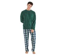 TRAMAS+ Pigiama Invernale da Uomo, Pigiama Coraline con Maniche Lunghe in Pile e Pantaloni Lunghi, Set Pigiama Confortevole e Caldo - Pigiama Invernale da Uomo- L, Ferni