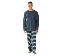 TRAMAS+ Pigiama Uomo Cotone, Pigiama Uomo Invernale, Pigiama Uomo con Maniche Lunghe e Pantaloni Lunghi, Due Pezzi, Pigiama Uomo Casual- XL, Raya Sailor