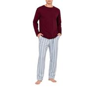 TRAMAS+ Pigiama Uomo in Cotone, Pigiama Uomo Completo Lungo con Maniche Lunghe, 100% Cotone, Comodo e Traspirante -