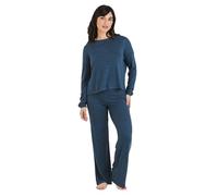 TRAMAS+ Pijama Angorina Mujer Set di Pigiama, Azul Azafata, L Donna