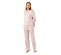 TRAMAS+ Pijama Angorina Mujer Set di Pigiama, Rosa Claro, L Donna