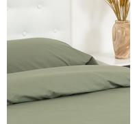 TRAMAS+ Set Copripiumino Piazza e Mezza 220x220cm, 100% cotone, Copripiumino e 2 federa da letto 55x80cm, Certificata STANDARD 100 by OEKO-TEX - Verde Da Caccia