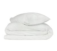 TRAMAS+ Set Copripiumino Singolo 150x220cm, 100% cotone, Copripiumino e 1 federa da letto 55x80cm, Certificata STANDARD 100 by OEKO-TEX - Bianco
