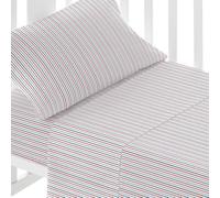 TRAMAS+ Set di Lenzuola per Culla e Miniculla, 50 x 80 cm, Lenzuola 100% Cotone Super Morbido per Bebè, Tessili per Cameretta 3 Pezzi con Disegni Allegri - York