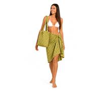 TRAMAS+ Set Telo Mare Pareo Donna + Borsa Abbinata, Pack Estivo Morbido e ad Asciugatura Rapida, Ideale per Spiaggia, Piscina, Viaggi e Vacanze - Sisene