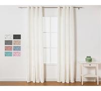 TRAMAS+ Tenda Interna in Velluto Perlato Oscurante e Termica, 140x260 cm, per Camera da Letto e Soggiorno - Bianco (1 Pezzo)