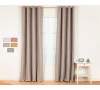 TRAMAS+ Tende in Pelle Scamosciata pero interni, Tende Opaca, Ognuna 140x300cm, Tende Termiche fiestra, Tende Velluto per Camera da Letto, Soggiorno - Grigio