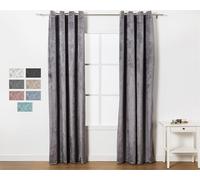 TRAMAS+ Tende interne in velluto perlato, oscuranti termiche per finestre, 140x260 cm, per camera da letto e soggiorno - Grigio