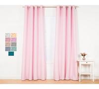 TRAMAS+ Tende per interni, 1 pezzo,Tende semi trasparenti per il soggiorno e la camera da letto 140x300cm, con occhielli, camera da letto, bambini, giovani e adulti e sala da pranzo - Rosa