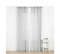 TRAMAS+ Tende per interni, 1 Pezzo, Tende trasparenti per il soggiorno e la camera da letto 140x260cm, con occhielli, camera da letto, bambini, giovani e adulti e sala da pranzo - Molly grigio