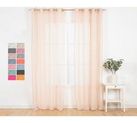 TRAMAS+ Tende per interni, 1 Pezzo, Tende trasparenti per il soggiorno e la camera da letto 140x300cm, con occhielli, camera da letto, bambini, giovani e adulti e sala da pranzo - Molly Beige