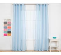 TRAMAS+ Tende per interni, 1 Pezzo, Tende trasparenti per il soggiorno e la camera da letto 140x300cm, con occhielli, camera da letto, bambini, giovani e adulti e sala da pranzo - Molly Azurro