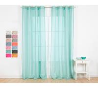 TRAMAS+ Tende per interni, 1 Pezzo, Tende trasparenti per il soggiorno e la camera da letto 140x300cm, con occhielli, camera da letto, bambini, giovani e adulti e sala da pranzo - Molly Verde Tiffany