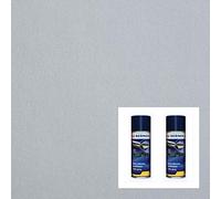 Tramatessile - Kit Tessuto Cielo Auto + 2 Colla spray per Tessuti - Tappezzeria da tetto auto compatibile con: Audi, VW, BMW, Fiat, Alfa Romeo e altri - (Grigio chiaro)