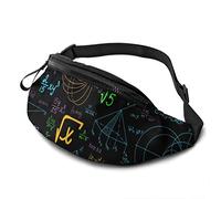 Trame geometriche Formule Calcoli casual Tasche unisex Cintura Borse sportive Borsa da corsa Mantenersi in forma con l'esercizio Jogging, escursionismo All'aperto Allenamento Borsa