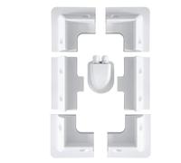 TRAMILY Set di 7 staffe di montaggio per pannello solare, colore bianco, rettangolari, resistenti ai raggi UV, per telai in legno, camper, barca, roulotte