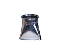 Tramoggia Monoparete in Acciaio Inox AISI 304 SP. 5/10 - per Camini (35x35 cm - Ø80/300 mm)