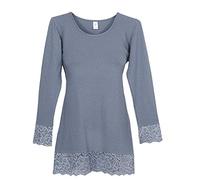 Tramonte Maglia Donna Manica Lunga Blusa Elegante con Pizzo Leonida Grigio (Grigio, L/XL)