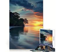 Tramonti Dolce Abbraccio Puzzle da 1000 Pezzi per Adolescenti Puzzle Giocattolo per Pensare Intelligente Semplice Divertente Taglio Preciso Babbo Natale Desiderio Scegli 38x52cm