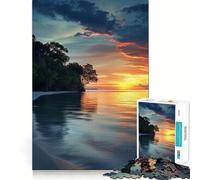 Tramonti Dolce Abbraccio Puzzle da 1000 Pezzi per Adolescenti Puzzle Giocattolo per Pensare Intelligente Semplice Divertente Taglio Preciso Babbo Natale Desiderio Scegli 38x52cm