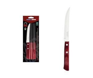 Tramontina 29899/154 coltelli da Bistecca/Pizza, 12,7 cm, Colore: Rosso