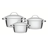 Tramontina Allegra - Set di pentole in acciaio inox, 3 pezzi