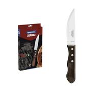 Tramontina Churrasco Coltelli da Bistecca Jumbo 5 Pollici, Set 4 Pezzi, Acciaio Inossidabile, Marrone, 2.6 x 17 x 32 cm, 10, unità