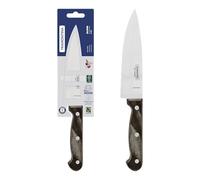Tramontina Coltello da Chef Polywood in Acciaio Inox e Manico in Legno Castagno 15 cm