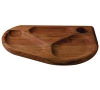 Tramontina FOLIUM - Piatto da portata per snack, teak, FSC, particolarmente sostenibile, unico, per tapas, salse, snack, frutta