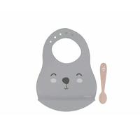 Tramontina Le Petit Set Bavaglino in Silicone per Bambini & Cucchiaio, Coniglio/Rosa 23797/404