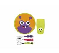 Tramontina Lirous Set Bambini 5 Pezzi (Piatto, Tazza, Cucchiaio, Forchetta, Coltello) 23797/001