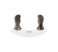 Tramontina Mezzaluna con lama in acciaio inossidabile e manico in legno trattato castagno, Polywood 25 cm