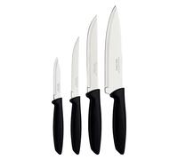 Tramontina Plenus set 4 Coltelli cucina, lama acciaio manico pp nero